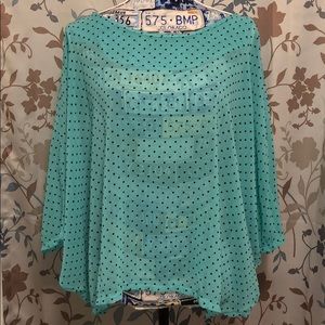 Mint Green Polka Dot Blouse MEDIUM